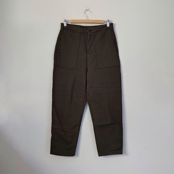 Roots Utility Pants French Terry Patch Pocket Ankle Length Size 8 - Picture 2 of 15